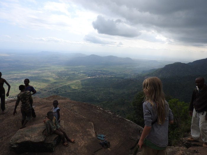 Ruby and boys at viewpoint